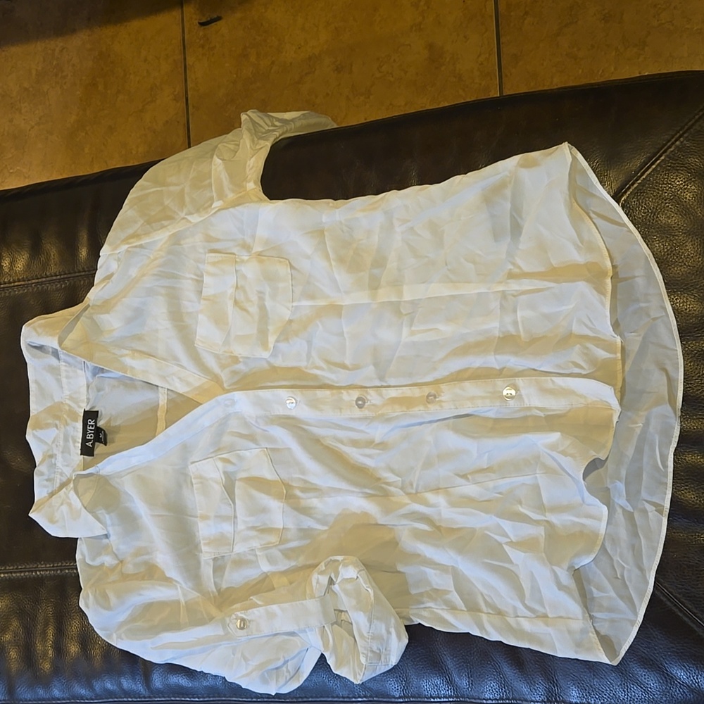 White button down blouse